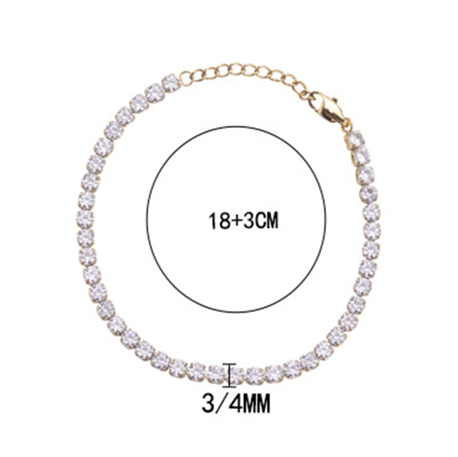 链长18cmx尾链3cmx锆石4mm